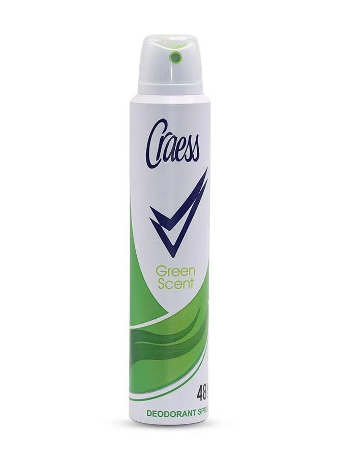 Craess Green Scent Deodorant Spray 48h Protection - 200ml