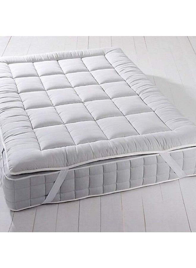 Royal Hotel Bedding غطاء مرتبة فندقية ملكية، كوين، 2 بوصة، مضاد للحساسية، مملوء بشكل زائد، مع أحزمة تثبيت للمرتبة - Image 5