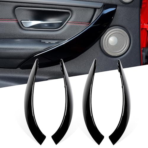 Jaronx Compatible with BMW Door Handle Outer Cover Replacement 4PCS for 3 Series F30F31 20132018 and 4 Series F36 20142017 Left Right Side Door Handle Trim Cover Glossy Black - Image 1