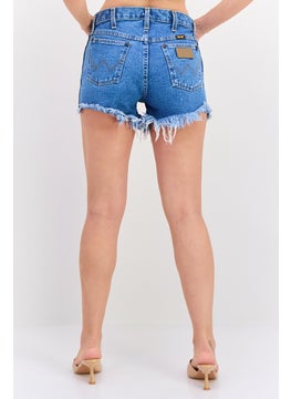 Wrangler Women Regular Fit Washed Denim Jeans, Blue  - Image 3
