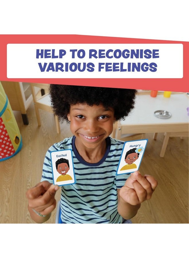 Amonev My Feelings and Emotion Boys Flash Cards for Visual aid Special Ed, Speech Delay Non Verbal Children and Adults with Autism, Special Needs ASD ADHD (Black Boy)  - Image 4