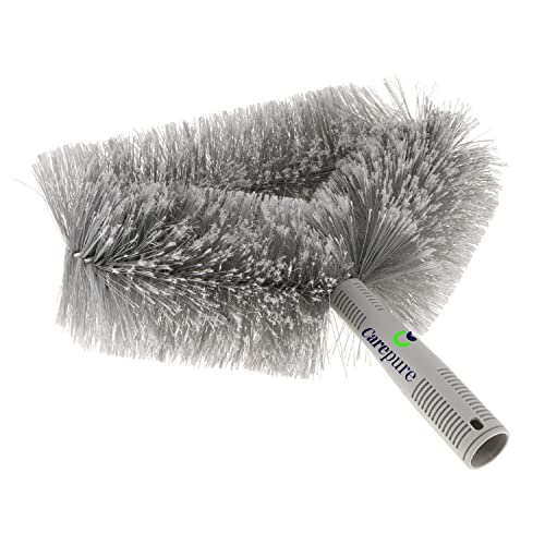 Carepure Triangle Cobweb Brush Ceiling Fan Corner Cobweb Brush Duster Cleaner Cleaning Tool | Ceiling Fan Cobweb Brush Duster Indoor and Outdoor Use | Grey - Image 1