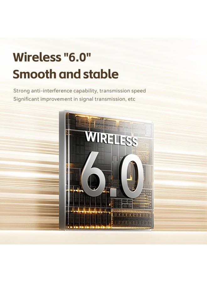 مُوطْمُوك  M154 2026 Wireless Bluetooth Headphones, Bluetooth 6.0 Earbuds with Dynamic Large Digital Display, 0-Latency Gaming Mode, AI Call Noise Reduction & Spatial Audio – Lightweight Touch Control Earbuds for Sports, Work, and Daily Use (black) - Image 2