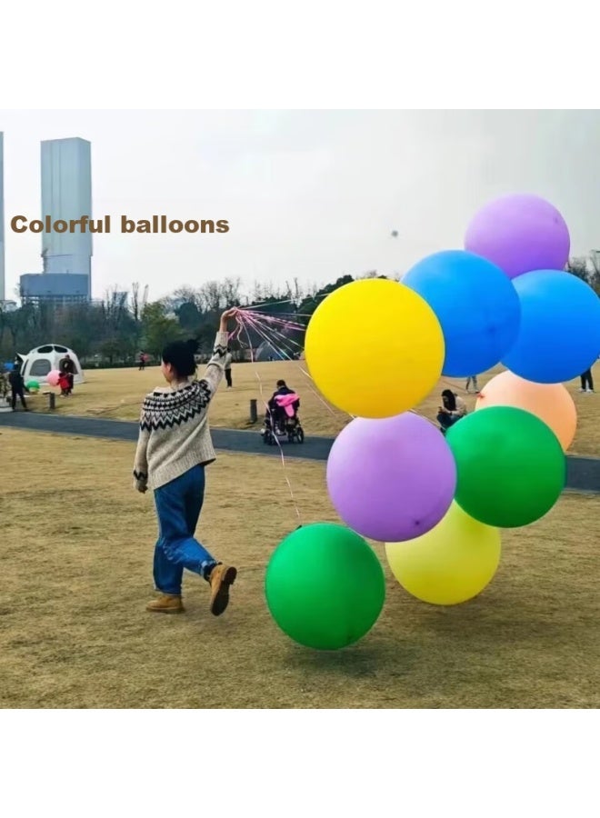 Murcia 36-inch Large Balloons For Kids Outdoor Thickened Colorful Big Balloons Park Grassland -proof Pat Ball 5-pack - Image 4