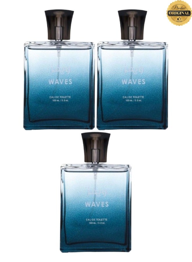 Waves 3 Pieces Waves Perfume 100ML - Image 1
