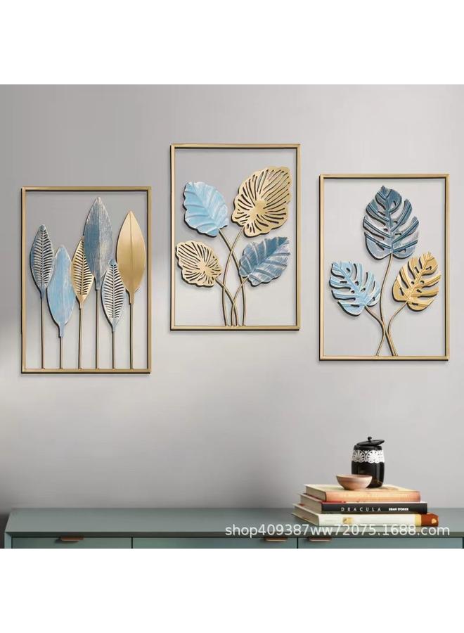Bluejw Factory Direct Iron Leaf Living Room Sofa TV Background Wall Decoration Porch Room Wall Pendant - Image 2