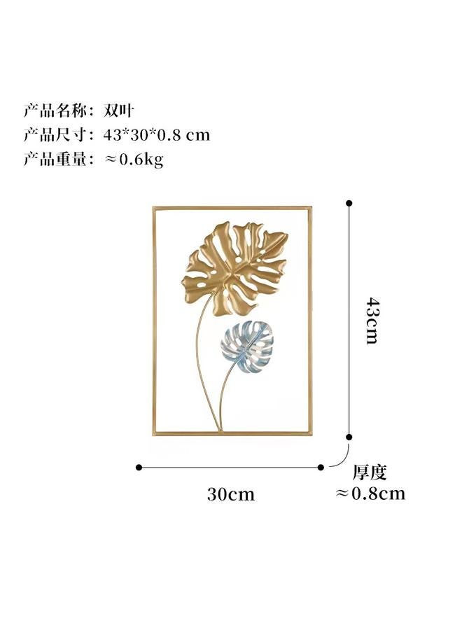 Bluejw Factory Direct Iron Leaf Living Room Sofa TV Background Wall Decoration Porch Room Wall Pendant - Image 1