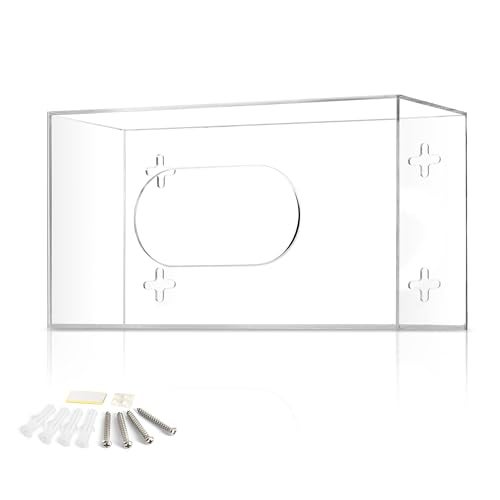 Storage Standard Glove Box Holder Wall Mount Glove Dispenser Disposable Glove Holder Wall Mount Glove Station for Medical Gloves Multipurpose Kitchen Gloves Holder Includes Hanging Hardware - Image 1