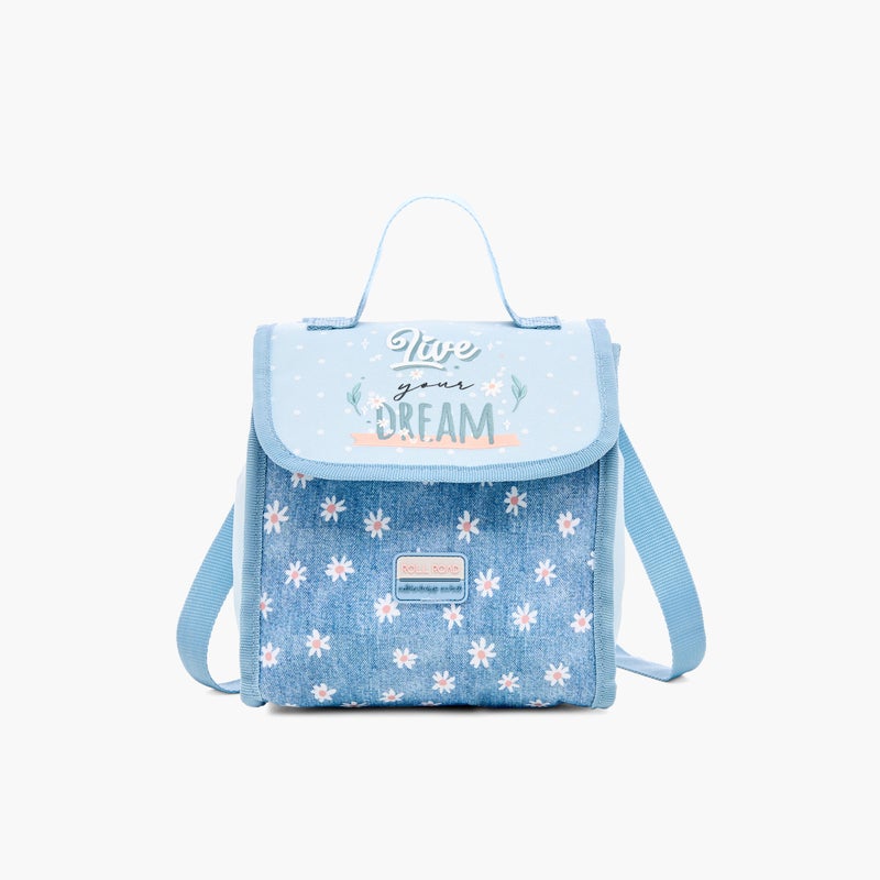 Roll road Lunch Bag - Live Your Dreams - 1Cmprt - Printed  (Polyester) Blue \ 20X23X14Cm - Image 1