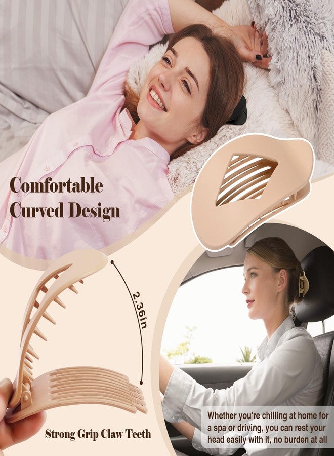 Tiefebene 8 PCS Flat Hair Clips for Women, Medium Flat Hair Clips, Flat Claws Clips for Thick Thin Hair, Secure Strong Hold Hair Claw Clips, Lay Down Claw Clip, Classic Hair Barrettes, Valentine's Day Gifts - Image 5