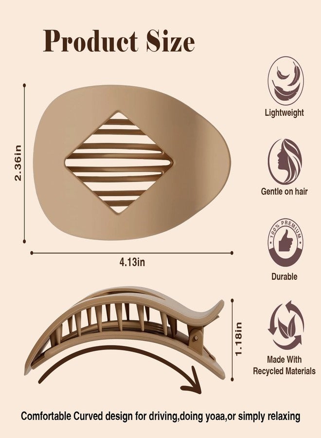 Tiefebene 8 PCS Flat Hair Clips for Women, Medium Flat Hair Clips, Flat Claws Clips for Thick Thin Hair, Secure Strong Hold Hair Claw Clips, Lay Down Claw Clip, Classic Hair Barrettes, Valentine's Day Gifts - Image 3