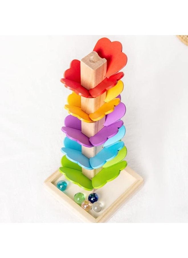 Cordova Advanced Babies Wooden Fallen Leaves Ball Game - Wooden Toys Fallen Leaves Ball Pre-School - Wooden Marble Ball Running Game for Boys Girls Toddler Age 3+  - Image 2