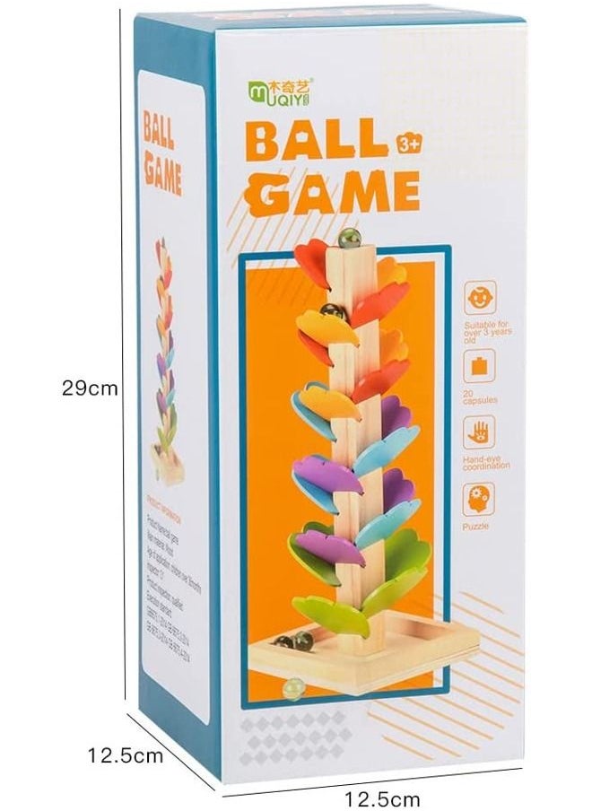 Cordova Advanced Babies Wooden Fallen Leaves Ball Game - Wooden Toys Fallen Leaves Ball Pre-School - Wooden Marble Ball Running Game for Boys Girls Toddler Age 3+  - Image 5