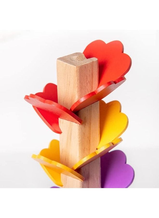 Cordova Advanced Babies Wooden Fallen Leaves Ball Game - Wooden Toys Fallen Leaves Ball Pre-School - Wooden Marble Ball Running Game for Boys Girls Toddler Age 3+  - Image 3