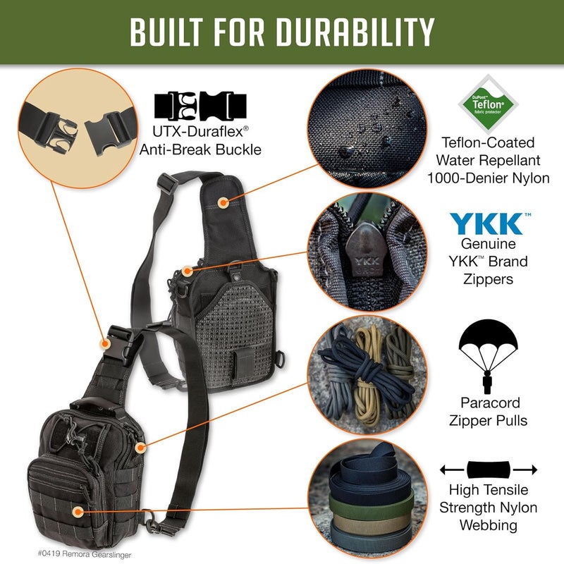 Maxpedition Remora Gearslinger - Versatile Sling Backpack in Black - Image 4