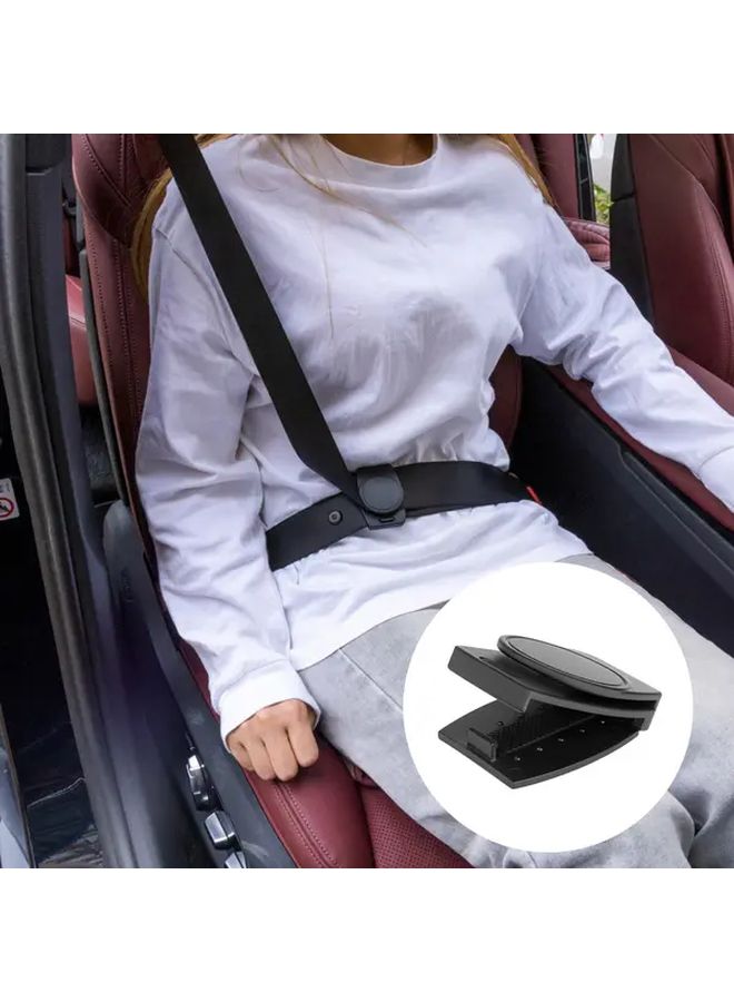 2pcs Black Universal Car Seat Belt Adjuster Durable ABS Resin Comfortable Driving - Image 1