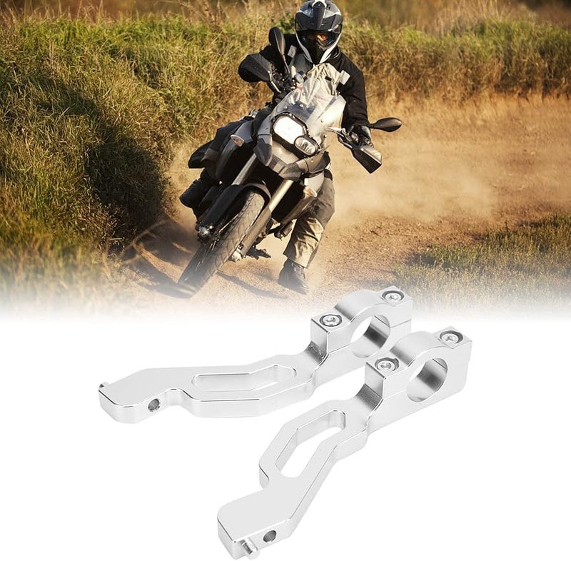 Snowmobile Handguard Mount Brackets Kit Aluminum Silver Easy Installation Wind Snow Protection - Image 5