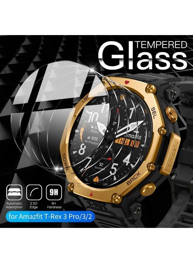 5Pcs Tempered Glass Screen Protector For Amazfit T Rex 3 Pro 48mm 9H Hardness - Image 1
