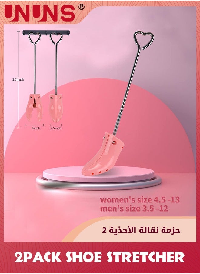 UNUNS - Shoe Stretcher,1 Pair Shoe Stretcher Women Boots,4 Way Ajustable Shoe Stretcher,Boot Stretcher For Cowboy Boots Specialized Adjustable,Pink - Image 1