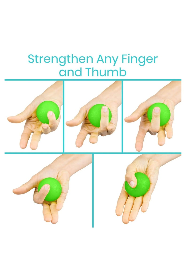 Ritecare Buring Hand Grip Strength Trainer, Stress Relief Ball for Adults and Kids, Wrist Rehab Therapy Hand Grip Equipment Ball Squishy Finger Resistance Exercise Squeezer. Soft  - Image 3