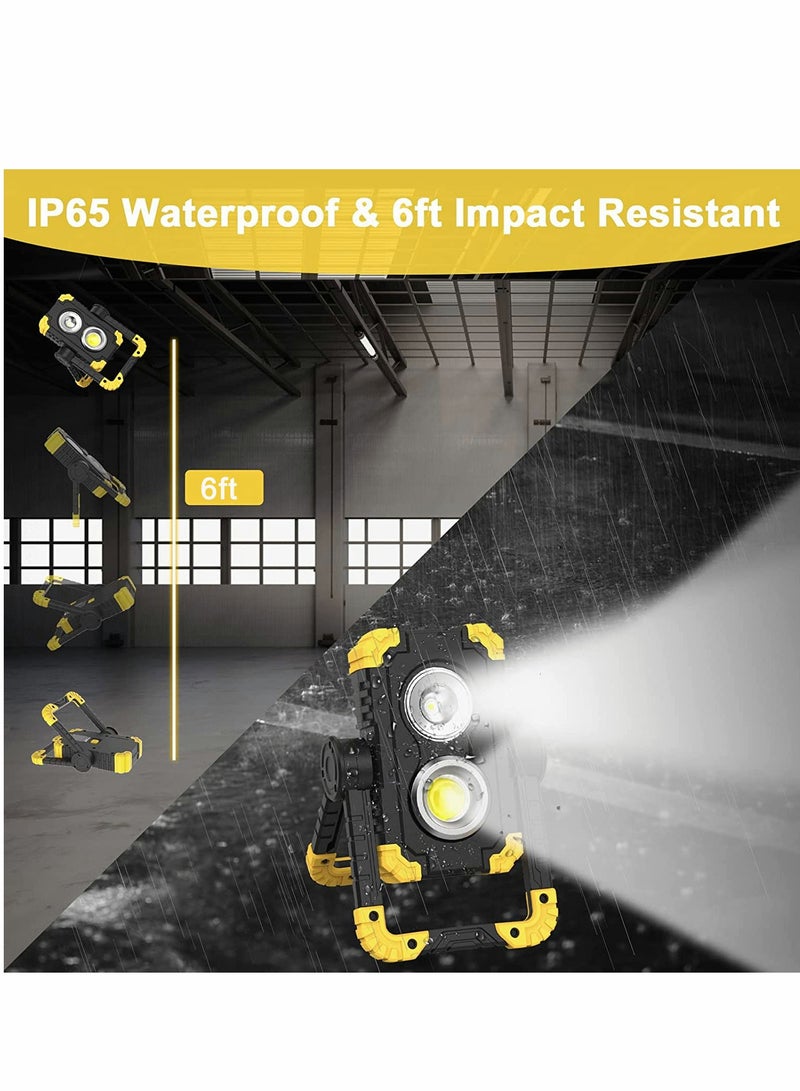 Rechargeable 30W LED Work Light - 3000LM Portable Floodlight with 4 Modes, Waterproof for Camping, Hiking, Emergency, and Car Repair - Image 5