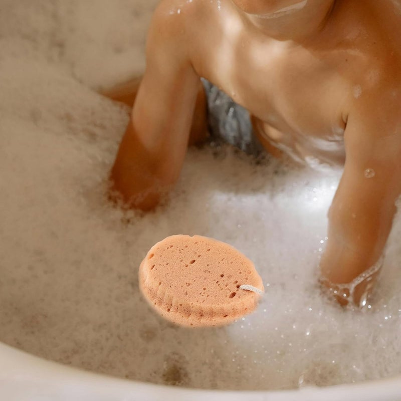 IMIKEYA 3pcs Soft Exfoliating Bath Sponges for Body Gentle Shower Scrubber and Adult Bath Accessories Light Brown Honeycomb Sponge - Image 4