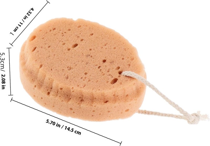 IMIKEYA 3pcs Soft Exfoliating Bath Sponges for Body Gentle Shower Scrubber and Adult Bath Accessories Light Brown Honeycomb Sponge - Image 2