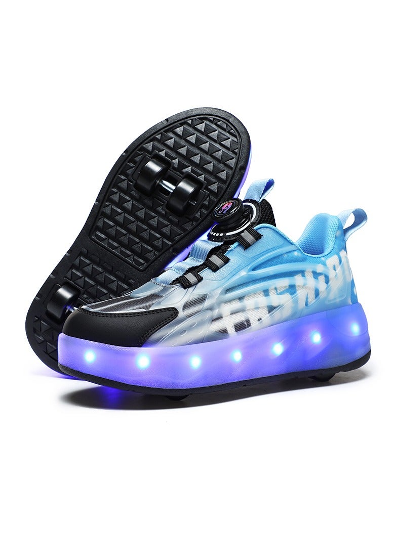 Joshberg Kids Roller Skate Shoes with Wheels LED Light Up Shoes - Image 1