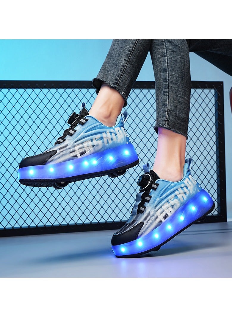 Joshberg Kids Roller Skate Shoes with Wheels LED Light Up Shoes - Image 4