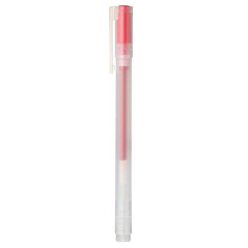 MUJI - 0.38mm Red Smooth Gel Ink Ballpoint Cap Pen (10 Pieces) - Image 5