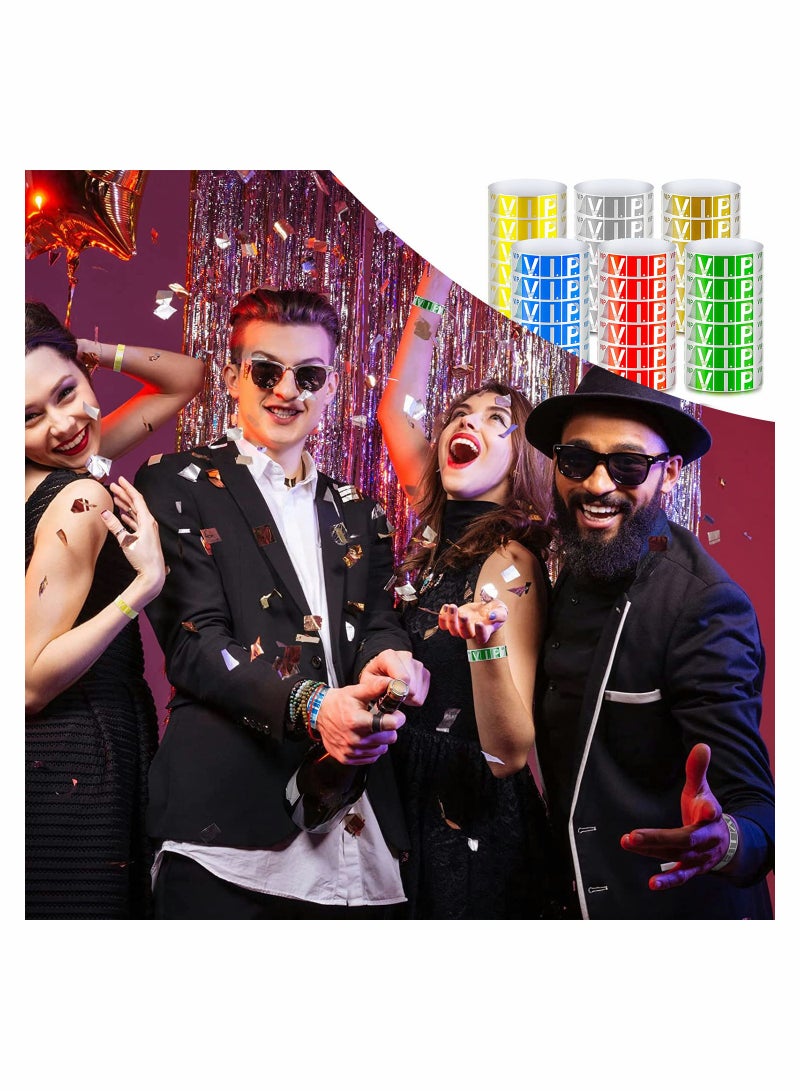 Paper Wristbands for Events VIP Armbands Neon Wrist Bands Waterproof Hand Party Concert Lightweight Bracelets Amusement Parks Identification 600Pack