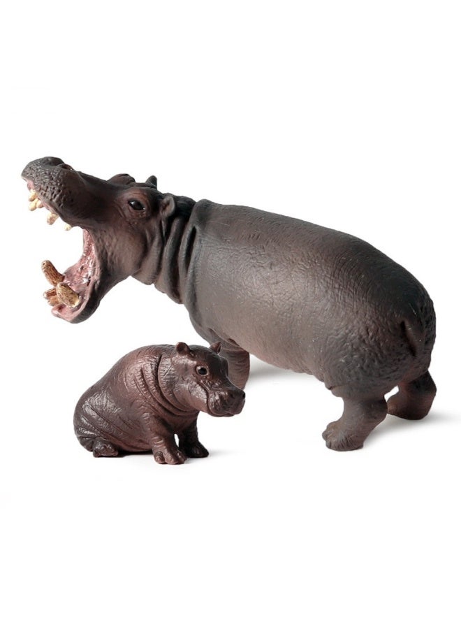 هالامودو أرقام حيوانات الفرس 2 قطعة ، مجموعة لعبة الفرس الواقعية ، الزينات الحيوانية البرية ، ألعاب المعرفية في حديقة حيوانات الغابة ، هدايا عيد ميلاد الأطفال 10x6x6.5 سم ، 5.5x3x3 سم - Image 1