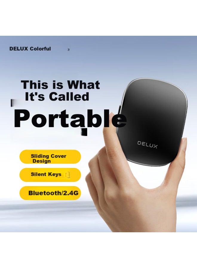 Delux Mf20 Wireless Bluetooth Foldable Mouse, Portable Mouse, Ultra-lightweight, For Mobile Office And Business Use, Compatible With Huawei Tablets, Ipad, And Computers - Image 1