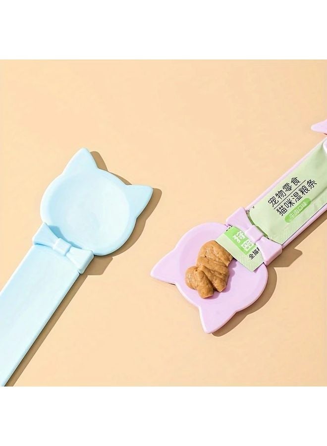 صينية طعام القطط الصفراء ذات المقبض الطويل - مغذي للعق بطيء للتحكم في تناول الطعام - Image 3