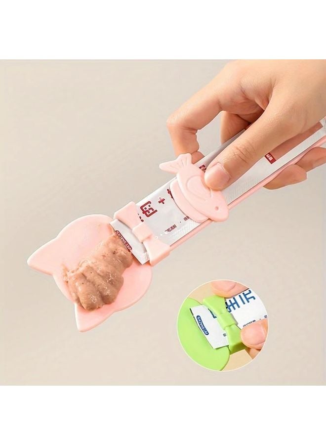 صينية طعام القطط الصفراء ذات المقبض الطويل - مغذي للعق بطيء للتحكم في تناول الطعام - Image 5