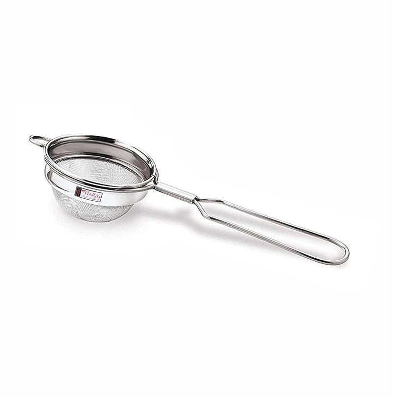 Tiara TIARA No.1 MAX Round 1pc Stainless Steel Tea Coffee Strainer Sieve Chai chalni Juice Oil Filter Single Mesh Stainless Steel (No.1)  - Image 1