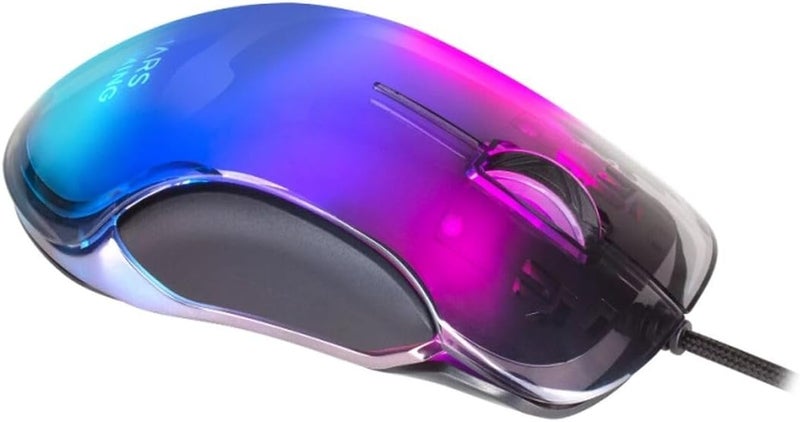 MARS GAMING MMGLOW, RGB Chroma-Glow Gaming Mouse, Mirror Finish, Ultra-Lightweight, 12800 DPI, Black - Image 3