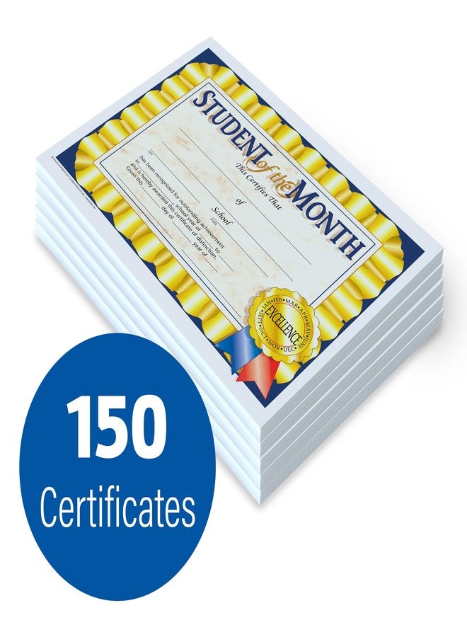 Flipside Products Student of the Month Certificates, Recognition, Award Students, Incentive, 8.5" x 11", 30 Per Pack, 5 Packs - Image 2