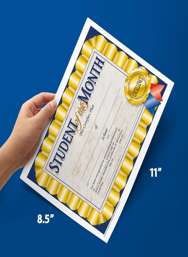 Flipside Products Student of the Month Certificates, Recognition, Award Students, Incentive, 8.5" x 11", 30 Per Pack, 5 Packs - Image 3