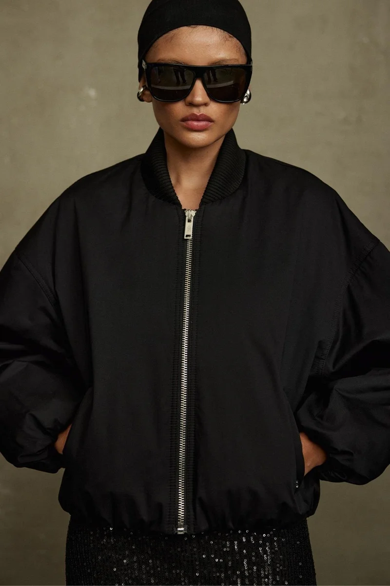 سود كوليكشن Black Bob Short Coat