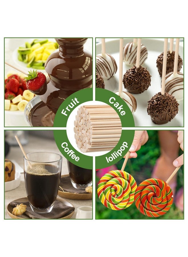 Hapy Shop 100 Pieces Wooden Dowel Rods Assorted Sizes Wooden Dowels 1/8, 3/16, 1/4, 5/16, 3/8 X 6 Inch Wood Craft Dowel Rods For Crafts And Diy - Image 3