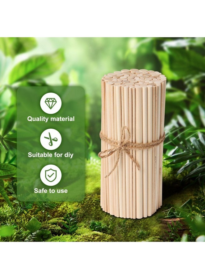 Hapy Shop 100 Pieces Wooden Dowel Rods Assorted Sizes Wooden Dowels 1/8, 3/16, 1/4, 5/16, 3/8 X 6 Inch Wood Craft Dowel Rods For Crafts And Diy - Image 2