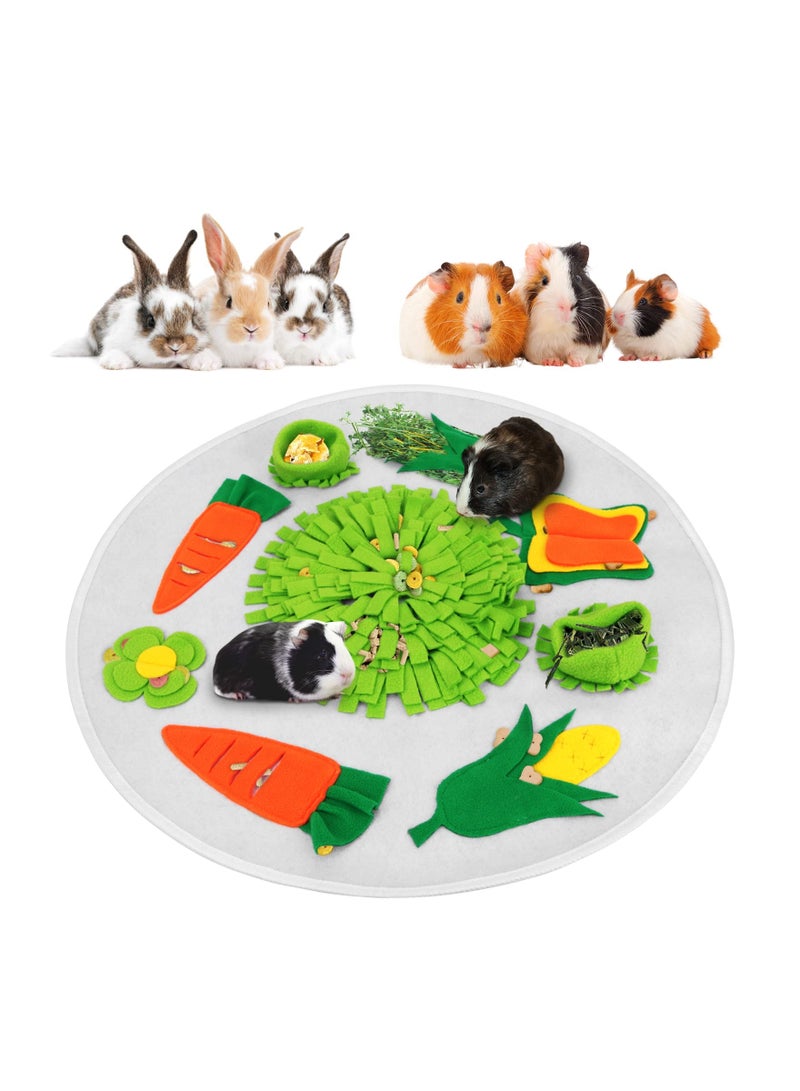 SYOSI ، وسادة تغذية قابلة للغسل في الغسالة مصنوعة من الفليس للأرانب والأرانب الصغيرة والشينشيلا والفراء - Image 1