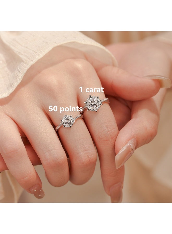 general Secret Blue Star Weaves Artificially Cultivated Diamonds. A pure silver ring holder, designed and high-end wedding ring - Image 1