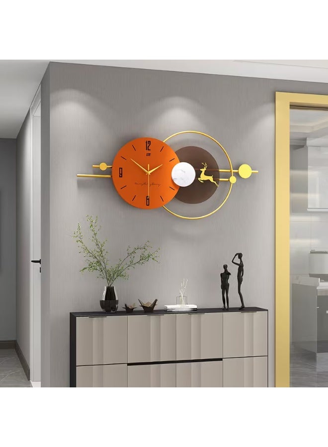 إيروريكس ساعة حائط فاخرة لغرفة المعيشة، ساعة ديكورية حديثة وصامتة للمنزل وغرفة الطعام، بتصميم أنيق وبسيط - Image 2