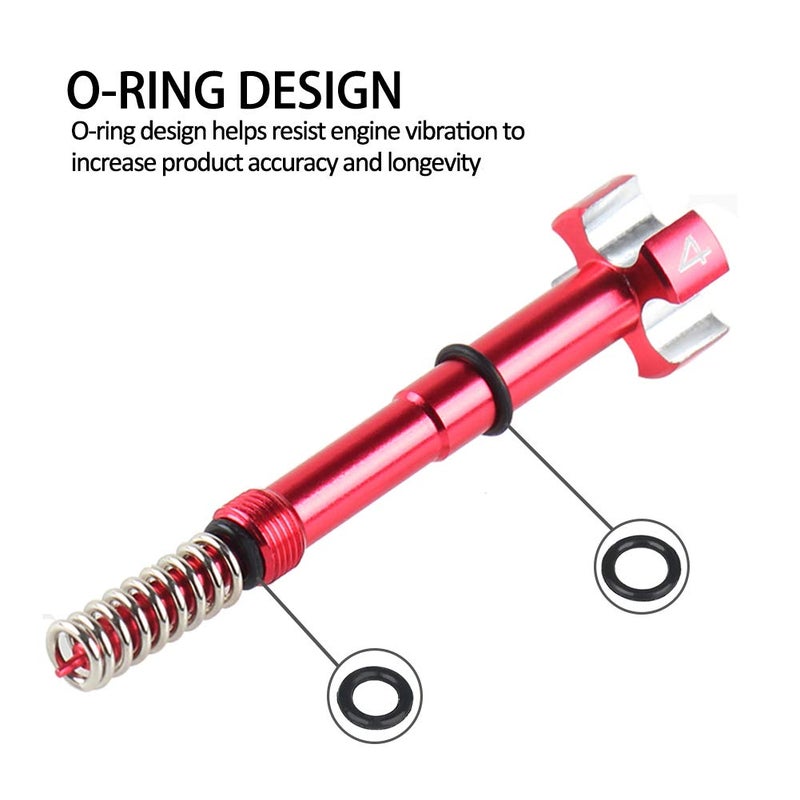 RSG Air Fuel Mixture Screw CNC Adjust Carb FCR Air Screw Compatible with KEIHIN Carburetor Four-Strokes FCR Carbs Motorcross Motorcycle(red) - Image 4