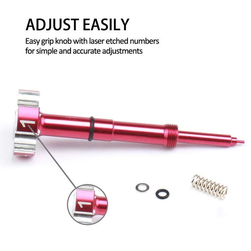 RSG Air Fuel Mixture Screw CNC Adjust Carb FCR Air Screw Compatible with KEIHIN Carburetor Four-Strokes FCR Carbs Motorcross Motorcycle(red) - Image 3