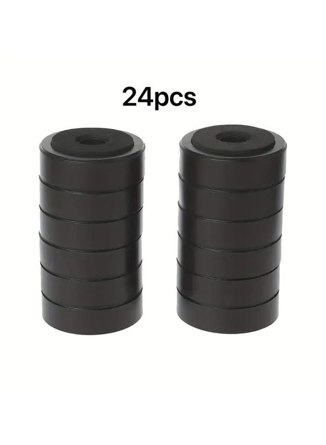 24 قطعة من أقدام عزل السماعات الفضية 40 مم لوحات امتصاص الصدمات لأجهزة الصوت هاي فاي ساب ووفر - Image 4