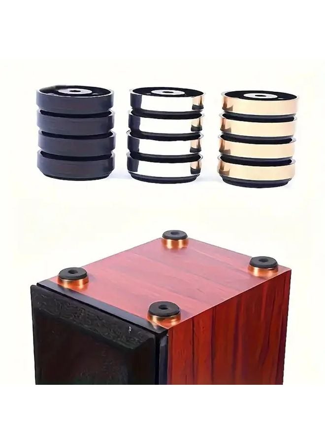 24 قطعة من أقدام عزل السماعات الفضية 40 مم لوحات امتصاص الصدمات لأجهزة الصوت هاي فاي ساب ووفر - Image 5