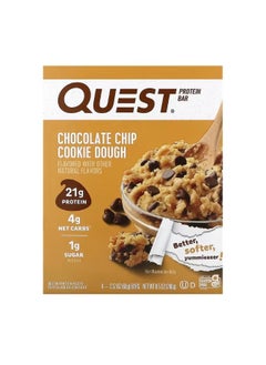 Protein Bar Chocolate Chip Cookie Dough 4 Bars 2.12 oz 60 g Each